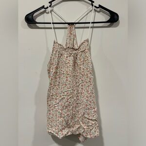 High neck racerback tank